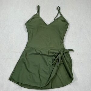 Upopby Womens Olive Green One Piece Swim Dress HG210211 Size M Skirted Swimsuit